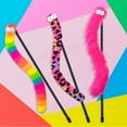 thumbnail image 4 of 3 Pack Cat Wand Toy, Rainbow Cat Feather Toys with Bells, Cat Teaser Wand with Soft Furry Tail, Interactive Cat Toys for Indoor Cats & Kitten & Kitty, 4 of 7