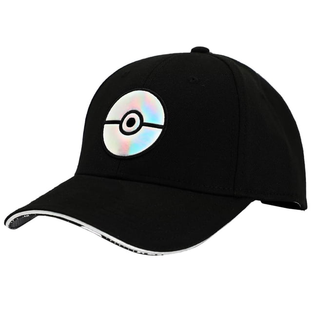 Gorra de Béisbol Negra Elite Flex de Pokémon Bioworld con Diseño Holográfico