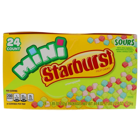 Product Of Starburst, , Starburst, Minis Sour 24/1.85 Oz , Ct 24 - / Grab Varieties & Flavors