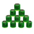 thumbnail image 3 of Qualitchoice 100Pcs 2022 Aluminium Dove Racing Pigeon Foot Pigeon Foot Round Tag Rings Bands 8mm Grass Green, 3 of 8