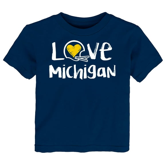 Future Tailgater Chalk Art Love Infant Toddler Youth T-Shirt for Michigan Fans