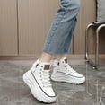 thumbnail image 5 of Womens Platform Sneakers Lace Up High Top Fashion Sneakers Comfortable anda Casual Walking Shoes, 5 of 6