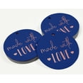 thumbnail image 3 of Inkdotpot Pack Of 100 Real Rose Gold Foil Paper Tags Made With Love Text Favor Hang Tags, 3 of 6