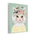 thumbnail image 3 of Stupell Industries Playful White Cat with Flowers Wall Plaque Art design by Mia Charro, 14 x 11, 3 of 7