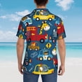 thumbnail image 3 of Lsque Vehicles Cartoon with Funny Drivers pattern Hawaiian Shirt for Men, Unisex Summer Beach Casual Short Sleeve Button Down Shirts-Small, 3 of 9