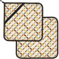 thumbnail image 1 of SKQIT Geometric Circle Colorful Cyclic Tiles Pot Holders Set of 2, Kitchen Heat Resistant Potholder for Microwave Cooking Baking Oven End Dishes and BBQ, 1 of 7
