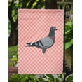 thumbnail image 3 of Carolines Treasures BB7951GF Racing Pigeon Pink Check Garden Flag, 3 of 3