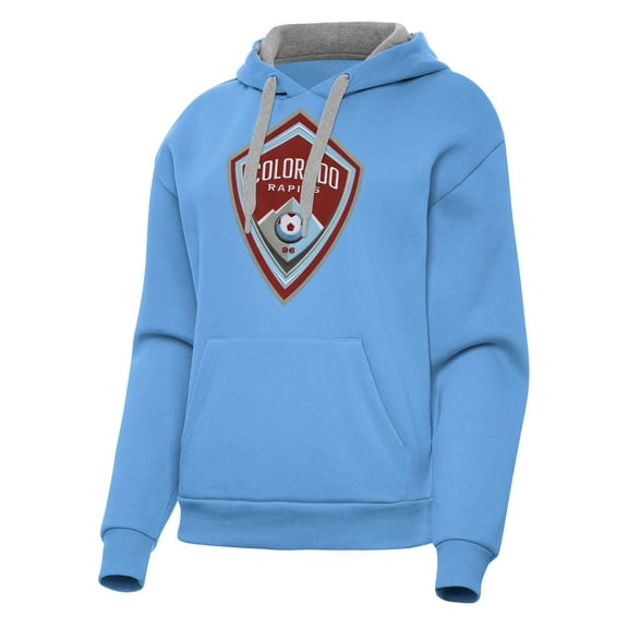 Women's Antigua Sky Blue Colorado Rapids Victory Pullover Hoodie