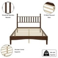 thumbnail image 5 of Full Size Bed Frames with Gourd Shaped Headboard, Vintage Natural Wood Platform Bed, Western Spindle Beds, Noise Free, Easy Assembly, Walnut, 5 of 7