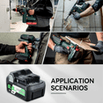 thumbnail image 7 of 2Pack 6.0Ah BSL36B18 18V/36V Replacement for Metabo HPT Multivolt Battery Tools, Compatible with BSL36A18, BSL36B18, 371751M, 372121M, Cordless Power Tool Battery, 7 of 7