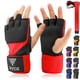 thumbnail image 1 of WYOX Vendas de gel rápidas para boxeo, MMA Kickboxing - EZ-Off & On - Nudillos acolchados con protección para muñeca para hombres, mujeres y jóvenes (rojo X-Small), 1 of 1