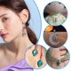 thumbnail image 5 of 24 colgantes de rombos de cristal de 12 colores, transparentes, con borde de latón dorado, facetados, de 19,5 mm., 5 of 5