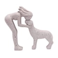 thumbnail image 5 of Dog Figurine Women and Dog Statue Sculpture Resin Material Ideal for Pet Lovers Living Room Shelf Decoration, 5 of 9