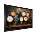 thumbnail image 2 of Designart "Vintage Watches Guardians of Time II" Fashion Framed Wall Art Decor - Glam Black Watches Hallway Framed Wall Art Decor, 2 of 6