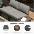 thumbnail image 5 of LAUSAINT HOME 8 Pieces Patio Furniture Set, Outdoor Metal Frame Patio Conversation Sets with Gray Cushions, 5 of 11