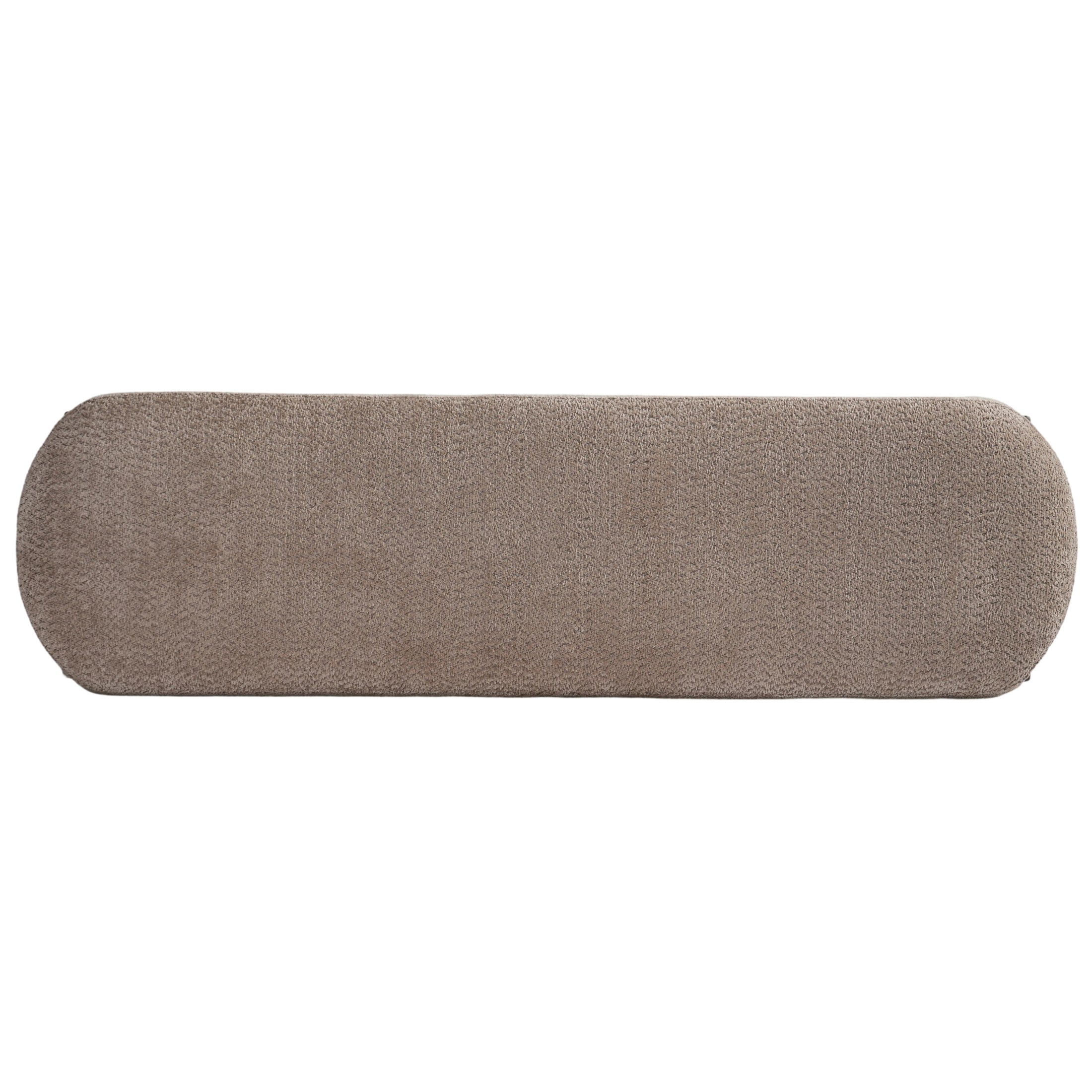 Christopher Knight Home Loop Yarn Rectangle Ottoman Bench with Brown Wooden Legs and Light Brown Upholstered
