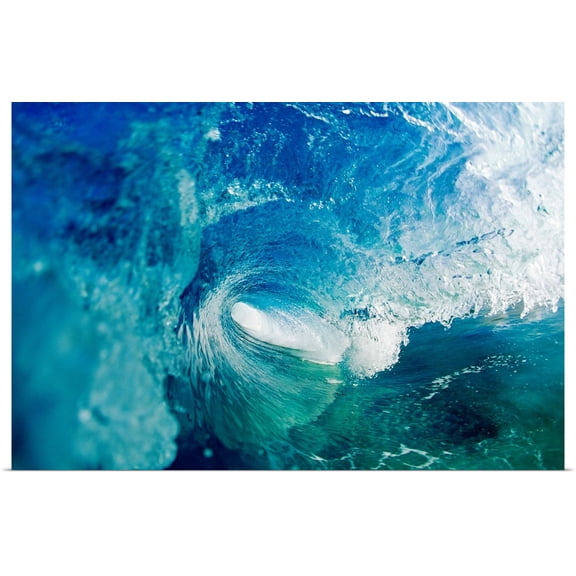 Great BIG Canvas | Rolled Rick Swart Poster Print entitled View From Inside Tube, Sun Reflections In The Blue Water