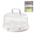 thumbnail image 1 of Cake Holder Portable Plastic Cake Keeper  Cake Container Cake Storage Fit 7 in Cake Serve Dessert Serving Platter with Handle Cupcake Holder Pies Round Cake Carrier Holder, 1 of 8