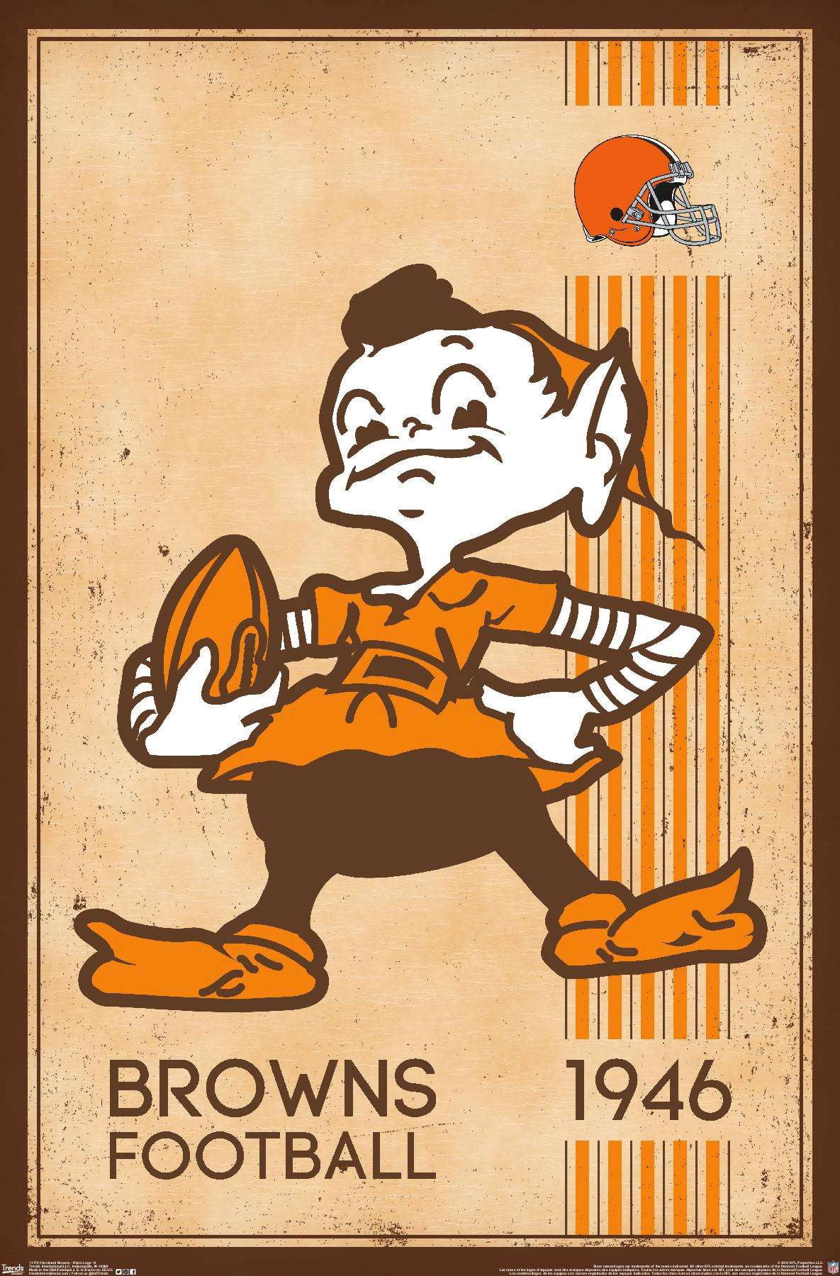 NFL Cleveland Browns - Retro Logo 14 Poster - Walmart.com - Walmart.com