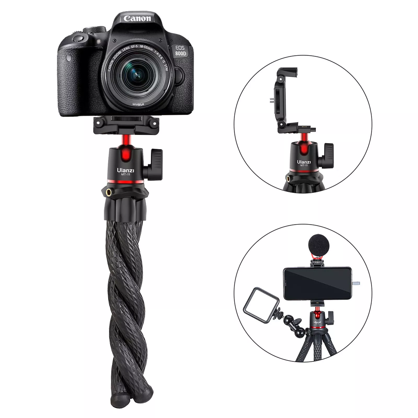 Ulanzi MT-11 2 in 1 Extend Flexible Octopus Tripod for Smartphone and DSLR Camera - Versatile and Portable