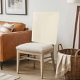 thumbnail image 6 of Cream Chair Back Covers, Farmhouse Solid Color Minimalist Modern Removable Chair Covers for Dining Chairs Set of 4, Washable Chairs Slipcovers Back Seat Protector for Wedding Party 19"x20", 6 of 9