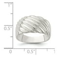 thumbnail image 7 of Auriga Fine Jewelry 925 Sterling Silver Solid Fancy Ribbed Ring for Women Size 7, 7 of 7