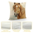 thumbnail image 4 of Nawypu  Horse Pillow Cover,Watercolor Horse in The Stable Art Painitng Cushion Covers Home Decorative Throw Pillowcases, 4 of 5