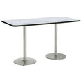 thumbnail image 2 of KFI Studios Mode 3.5' x 7' Bistro Table, Grey Nebula, Silver, 2 of 3
