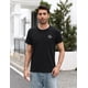 thumbnail image 2 of Camiseta moderna de manga corta, cuello redondo, 100% algodón, transpirable, veraniega., 2 of 6