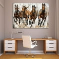 thumbnail image 3 of Horse Oil Painting Running Horse Canvas Art Framed Horse Picture Wall Art For Livingroom Bedroom Office, 3 of 6