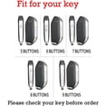 thumbnail image 2 of Key Fob Cover Compatible with Kia Telluride EV6 EV9 K4 K5 GT-Line Sportage Carnival 9 Button Leather Metal Zinc Alloy Keychain Case Holder Protector,Black-long Keychain, 2 of 8