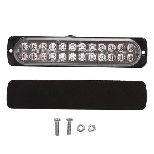Barra de luz estroboscópica de 24 LED Barra de luz de emergencia resistente a la intemperie para camiones vehículos SUV Jadeshay A