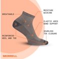 thumbnail image 2 of Merrell Mens 3 Pack Cushioned Performance Hiker Socks Low/Quarter/Crew Socks, 2 of 5