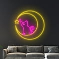 thumbnail image 5 of Handmadetneonsign Cat On The Moon Neon Sign, Moon Cat Neon Sign, Cat Club Decor Sign, Cat Lovers, 5 of 5