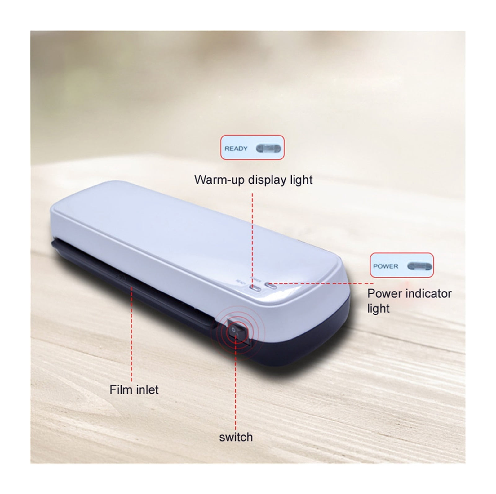 A4 220mm Width Photo Laminator Hot Cold Laminator Machine Laminating Speed 300mm/min Film Laminating