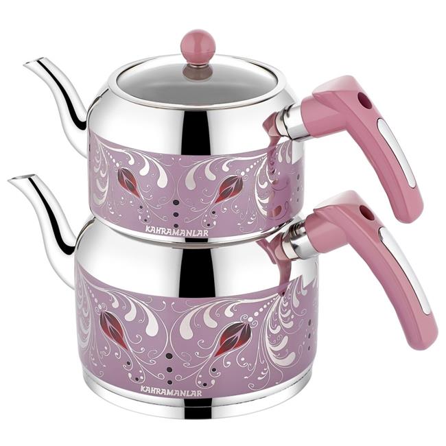 Discount World HDK99D222 2 qt. Lale Mini Turkish Teapot Purple