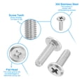 thumbnail image 3 of Uxcell Round Head Phillips Screws, 60 Pack M4-0.7 x 12mm 304 Stainless Steel 18-8 Full Thread, 3 of 7