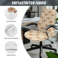 thumbnail image 5 of SCRAWLGOD Capybara Love Brown Beige Comfortable Seat Covers for Office Chairs Easy to Install Dustproof Computer Chair Slipcover Washable Universal Computer Chair Cover, L, 5 of 7