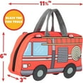 thumbnail image 2 of Bentology Insulated Kid's Lunch Box- Fire Truck- Lunchbox Tote Keeps Food Hot or Cold For Hours- Reusable Bag Fits Ice Packs, Nesting Bento Containers, Thermoses Easily- Gift for Boys & Girls, 2 of 5