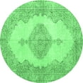 thumbnail image 1 of Ahgly Company Indoor Round Persian Emerald Green Traditional Area Rugs, 5' Round, 1 of 4