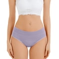 thumbnail image 4 of Nestiefly Womens Underwear Seamless High Waisted Panties | Full Coverage, Lightweight, Soft Stretch Breathable, Tagless Briefs 2026 Light Purple 2XL, 4 of 6