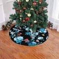 thumbnail image 2 of FMSHPON Vintage Skull Flowers Roses Xmas Christmas Tree Skirt Stand Mat for Holiday Party Decoration Indoor Outdoor 36 inches, 2 of 3