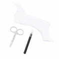 thumbnail image 3 of Beard Shaping Tool Set, Transparent Scissors Comb Pen Beard Styling Tools Fine Accurate  for Daily Use for Men, 3 of 7