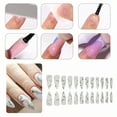 thumbnail image 5 of RAGUPEL 24Pcs Glue on Nails for Women,Hand-Drawn Lines Stiletto Press on Nails,Silver Glitter Stick on Nails,Press on Nails Long for Daily Life,Dating,Party,Taking Pictures,Style3, 5 of 7