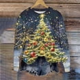 thumbnail image 6 of Women's Christmas Clothing Loose Graphic Sweatshirt Crewneck Long Sleeve Xmas Holiday Festive Tops for Women (2XL, Gold), 6 of 6