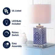 JONATHAN Y Choi 23 Chinoiserie LED Table Lamp, Blue/White, JYL3006A