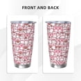 thumbnail image 3 of Fotbe Kawaii Pig Pattern 20 oz Tumbler Stainless Steel Vacuum Insulated Coffee Ice Cup Double Wall Travel Flask Leak-proof Coffee Cup-Straw Two-piece Set, 3 of 8