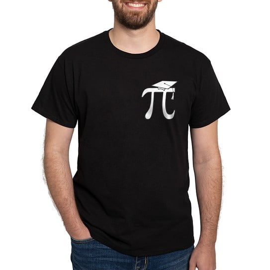 CafePress - Math Pi Graduate Dark T Shirt - Men's Classic Cotton T-Shirts