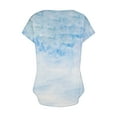 thumbnail image 4 of ShomPort Womens Casual Shirts for Summer 2024 V-Neck Printed Button-Up Short Sleeve Soft Tunic Tops, 4 of 5