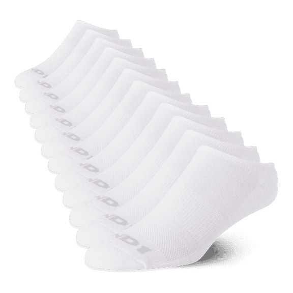 AND1 Men's Socks, Cushion No Show Socks, 12 Pack